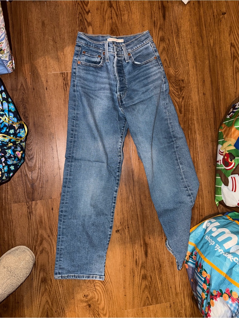 Levi's High-Rise Wide Leg Blue Denim Jeans